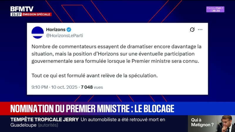 Nomination du Premier ministre: la position du parti Horizons sur 