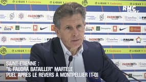 Saint-Etienne : « Il faudra batailler » martèle Puel après le revers à Montpellier (1-0)