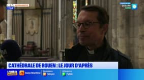 Incendie à la cathédrale de Rouen: le recteur Alexandre Gerault confie son "soulagement" alors que le feu a été maîtrisé