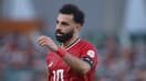 L'attaquant de l'Egypte Mohamed Salah face au Mozambique le 14 janvier 2024
