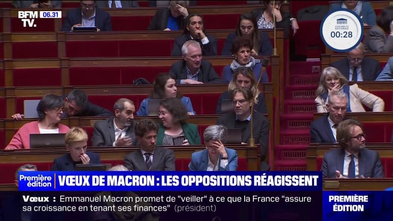 De gauche à droite, les oppositions réagissent après les vSux d'Emmanuel Macron