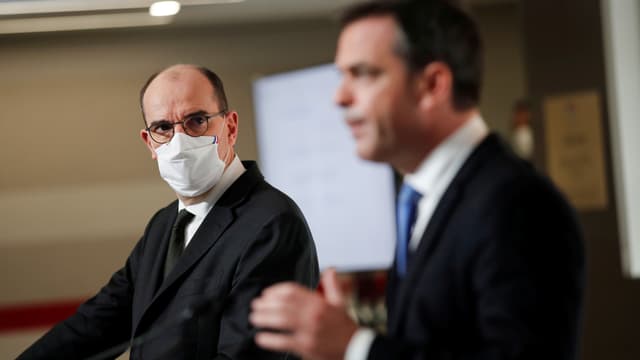 Le Premier ministre Jean Castex et le ministre de la Santé Olivier Véran le 3 décembre 2020