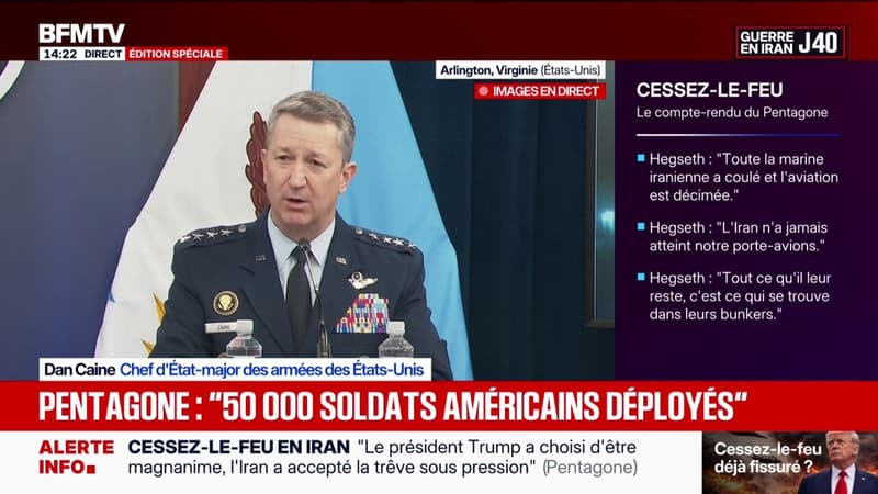 Guerre au Moyen-Orient: "Nous avons intercepté 17.000 missiles balistiques et des drones kamikazes", affirme Dan Caine, chef d'État-major des armées des États-Unis