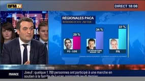 Régionales en PACA: "Marion Maréchal-Le Pen a de fortes chances de l'emporter", Florian Philippot (1/2)