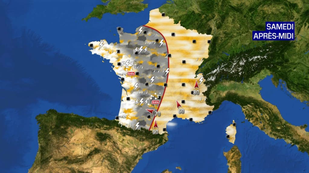 Les prévisions météo du samedi 19 juin 2021 après-midi. 