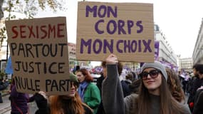 Une manifestation contre les violences faites aux femmes le 25 novembre 2023 à Paris. (Photo d'archive)