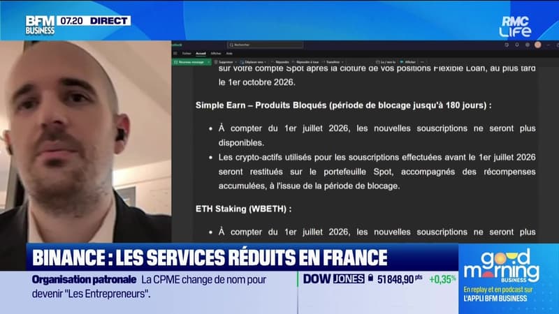 Alexandre Stachtchenko (Bitstack) : Binance, les services réduits en France - 25/06