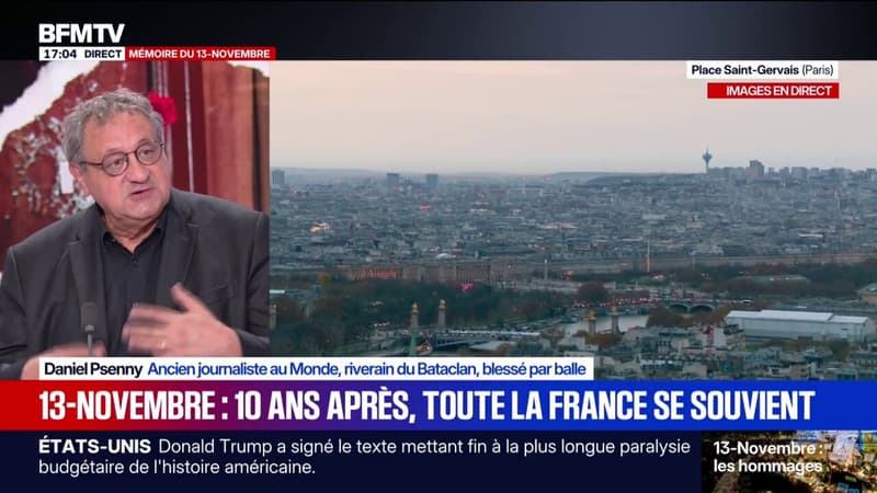 "Je vois la guerre en bas de mes fenêtres": Daniel Psenny (riverain du Bataclan et blessé par balle) témoigne sur BFMTV