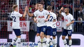 La joie des joueurs de Tottenham en finale de l'Audi Cup contre le Bayern Munich, le 31 juillet 2019
