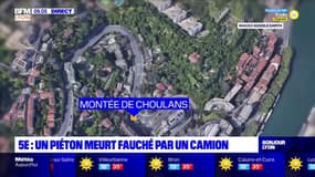 Lyon: un camion se renverse dans la montée de Choulans, un piéton tué