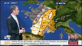 La pluie s'installe progressivement au-dessus de la France ce jeudi