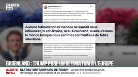 Groenland: Emmanuel Macron a déclaré que "les menaces tarifaires" de Donald Trump "sont inacceptables"