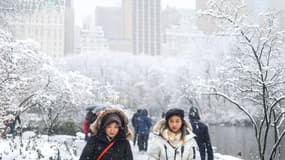 La région de New York sous un épais manteau neigeux le 13 février 2024.