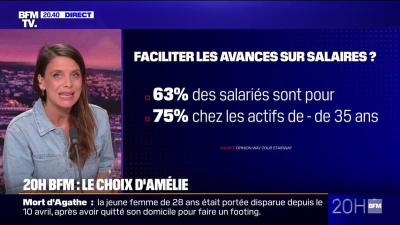 LE CHOIX D'AMÉLIE - 63% des salariés favorables à ce que soient facilitées les avances sur salaire