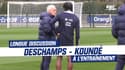 Équipe de France : Une discussion animée entre Deschamps et Koundé à l'entraînement