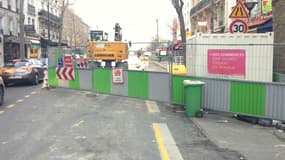 Les travaux de prolongement du tramway occupent la quasi-totalité de l'avenue de Saint-Ouen.