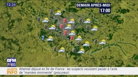 Météo Paris-Ile-de-France du vendredi 25 novembre 2016: Des précipitations possibles en fin d'après-midi