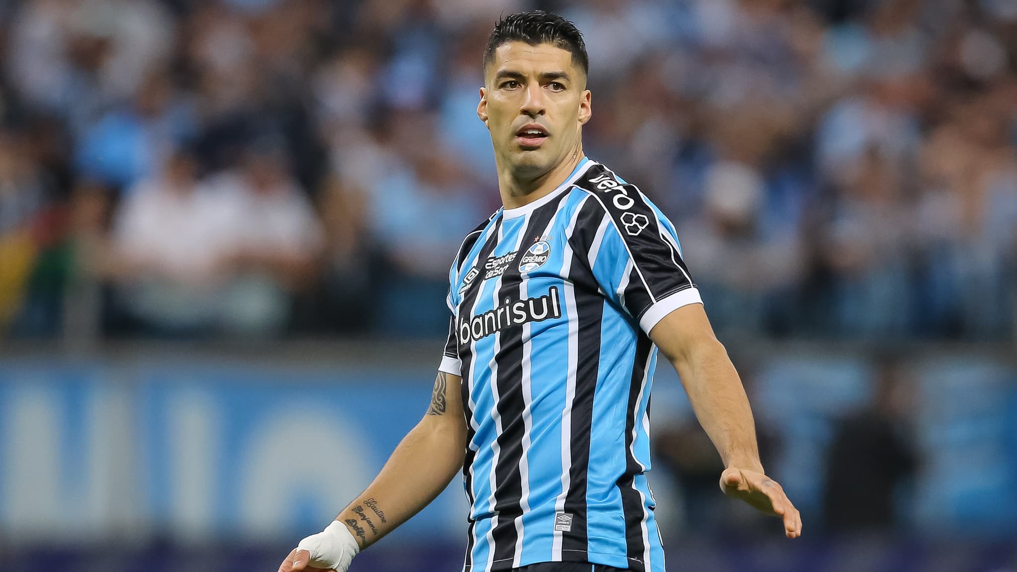 Luis Suarez avec le Gremio Porto Alegre en juillet 2023