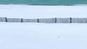 Landes : les plages d'Hossegor sous la neige - Témoins BFMTV