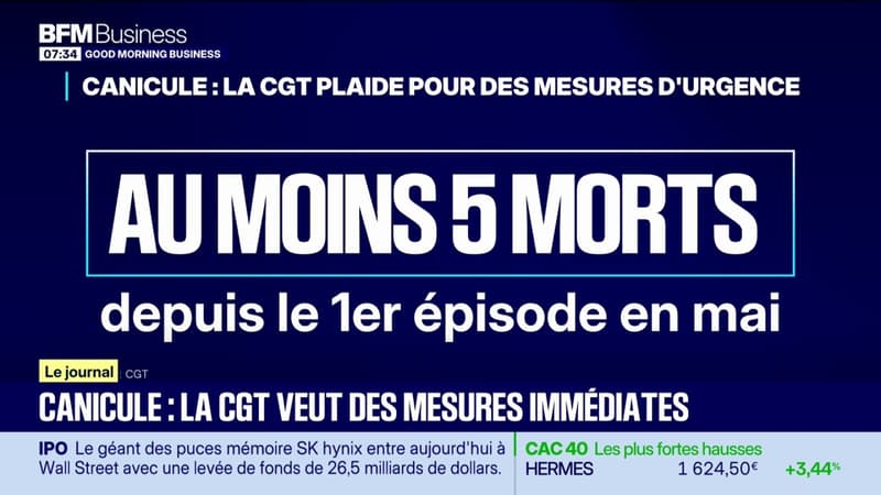 Canicule : la CGT met la pression