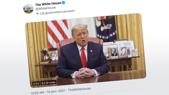 Capture d'écran du compte officiel de la Maison-Blanche