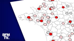 Carte des projets de vaccinodrome en France