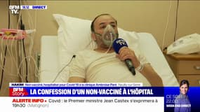 "Ca m'a vraiment anéanti": Hospitalisé et sous oxygène depuis ce matin, un malade du Covid non-vacciné témoigne