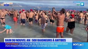 500 personnes ont participé au premier bain de l'année à Antibes