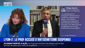 Prof accusé d'antisémitisme suspendu à Lyon-2: "C'était le minimum qu'elle puisse faire", estime le maître de conférence Fabrice Ballanche à propos de la présidente de l'université