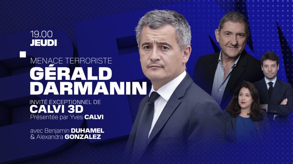 Le ministre de l'Intérieur Gérald Darmanin est l'invité spécial de BFMTV le jeudi 19 octobre 2023.