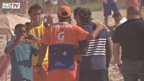 Football / Bacary Sagna et sa femme à Copacabana - 26/06