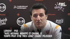 Lorient-PSG: "Avec Neymar, Mbappé et Cavani, le temps peut être très long contre Paris" craint Pélissier
