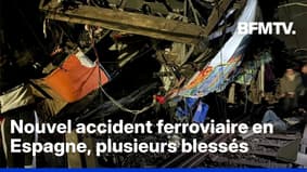 Un train heurte un mur effondré sur les voies en Catalogne et fait plusieurs blessés