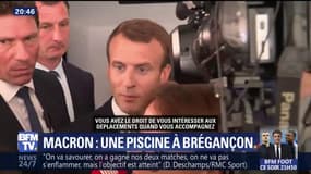 Questionné sur la possible installation d'une piscine au fort de Brégançon, Emmanuel Macron s'agace