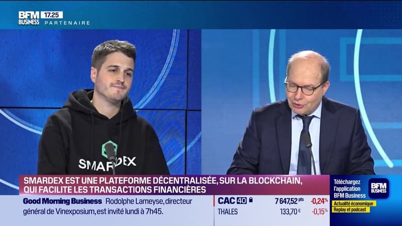 Jean Rausis (SmarDex) : SmarDex est une plateforme décentralisée, sur la Blockchain, qui facilite les transactions financières - 10/02