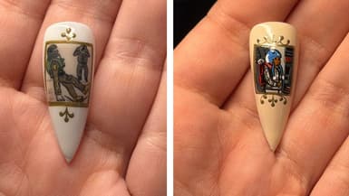 Les prothèses ongulaires réalisées par l'Américaine sont politiquement engagées.