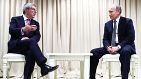Thomas Bach et Vladimir Poutine, à Minsk le 30 juin 2019