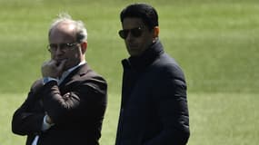 Luis Campos et le président du PSG Nasser Al-Khelaïfi, le 19 mai 2023