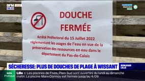 Sécheresse: la ville de Wissant coupe l'eau des douches de plage