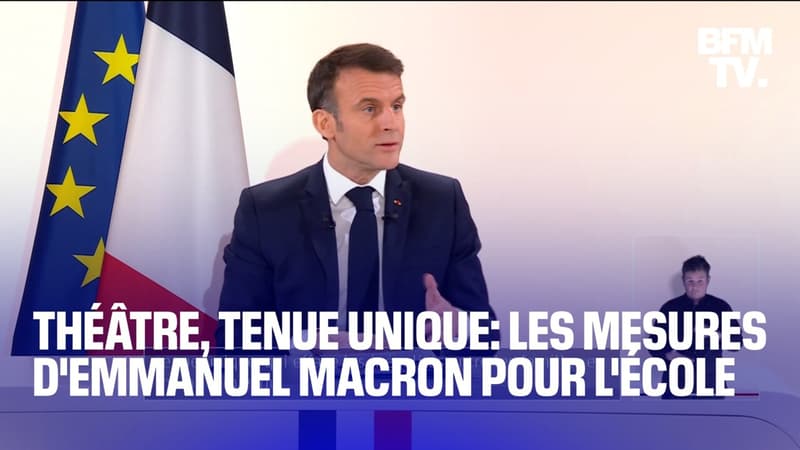 Emmanuel Macron souhaite expérimenter le théâtre et la tenue unique au collège et au lycée