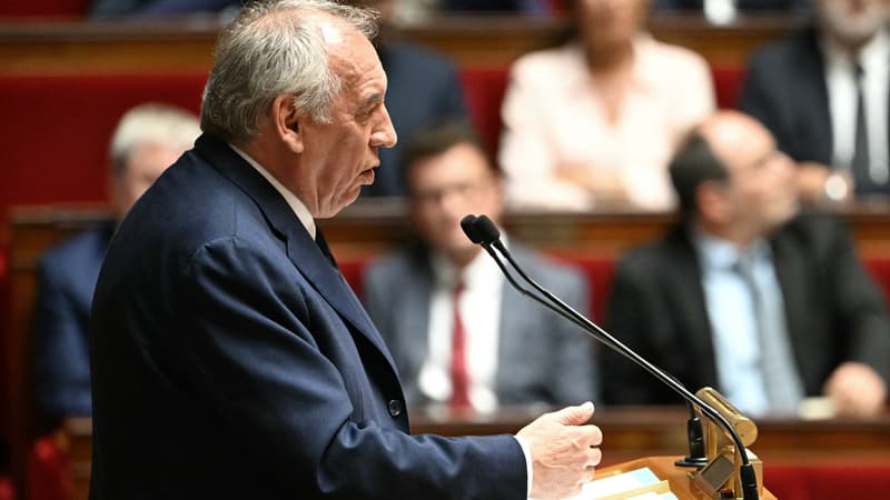 François Bayrou à la tribune de l'Assemblée nationale, le 8 septembre 2025.