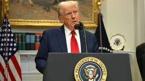 Donald Trump le 21 janvier 2025 à la Maison Blanche (États-Unis).