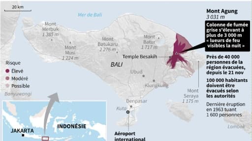 Bali : la menace du volcan Agung