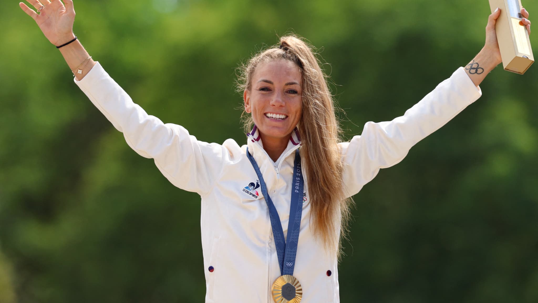 Pauline Ferrand-Prévot a remporté l'or olympique le 28 juillet 2024.