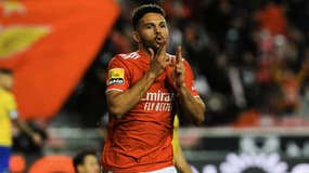 L'attaquant portugais Gonçalo Ramos avec Benfica, à Lisbonne le 20 mars 2022