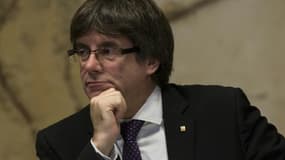 Carles Puigdemont a jusqu'à 10h00 locales pour affirmer clairement qu'il renonce à déclarer l'indépendance. photo du 17 octobre 2017 à Barcelone