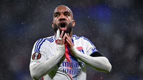 Alexandre Lacazette lors de la défaite de l'OL face au Besiktas (0-1, Ligue Europa), le 24 octobre 2024