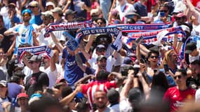 Des supporters du PSG lors du match contre l'Atlético de Madrid (4-0, Coupe du monde des clubs), le 15 juin 2025