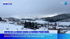 Rhône: un décor enneigé pour les fêtes de fin d'année
