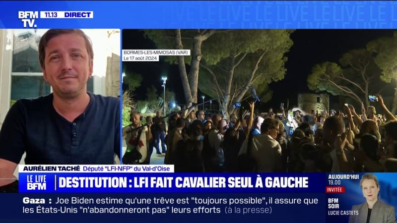 Aurélien Taché (député LFI-NFP du Val-d'Oise) sur la menace de destitution: 